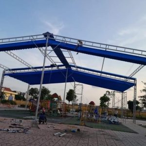 Đơn vị nào thi công lắp đặt mái che tự động Hà Nội uy tín?