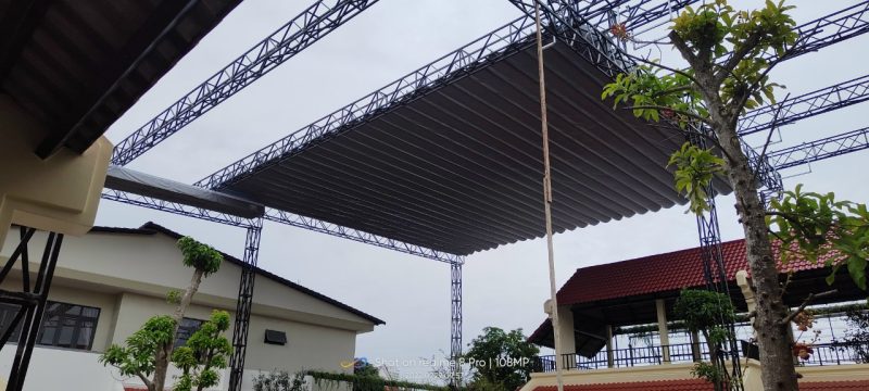 Báo giá làm mái che bạt kéo Hà Nội 2024, thi công lắp đặt giá rẻ